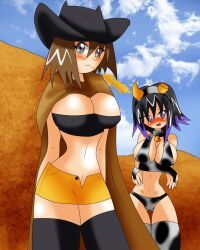 original_characters, original, lucky-jj, 2girls, arms_crossed