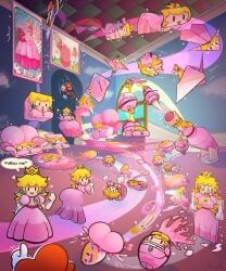 mario, origami_peach, paper_mario_(character), paper_peach, princess_peach