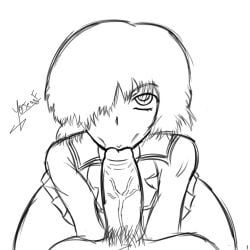 urabe_mikoto, jeagf, blue_hair, brown_eyes, dick