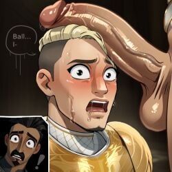 ambrosius_goldenloin, ballister_blackheart, ballister_boldheart, nimona, xammile
