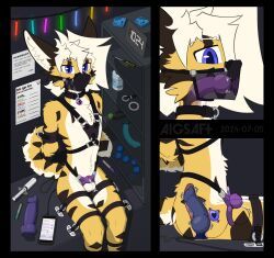 aigsaft, 1boy, aigsaft_(character), anal_beads, anal_plug
