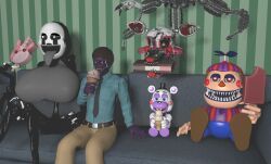 helpy, michael_afton, nightmare_balloon_boy, nightmare_mangle, nightmarionne