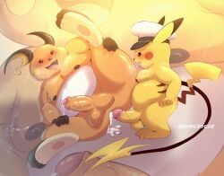 captain_pikachu, generation_1_pokemon, pikachu, pokemon_(species), raichu