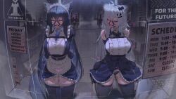 lappland_(arknights), texas_(arknights), arknights, kajoki, 2girls