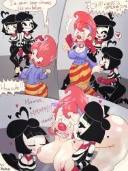 bonbon_(derpixon), chuchu_(derpixon), peaches_tickle, jojo's_circus, mime_and_dash