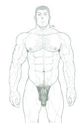 jugo_yokomizo, detective_conan, leotordo_(leotordoart), 1boy, abs