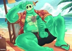 doug_(monster_prom), monster_prom, bearlcy, balls, beach