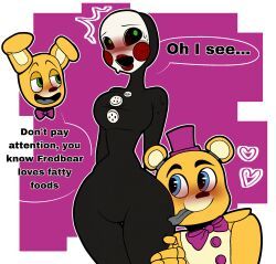 classic_fnaf_2_marionette, fredbear, fredbear_(fnaf), marionette_(fnaf), puppet_(fnaf)