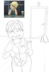 background_character, tech_team_girl_(the_bad_guys_2), the_bad_guys, the_bad_guys_2, bathroom