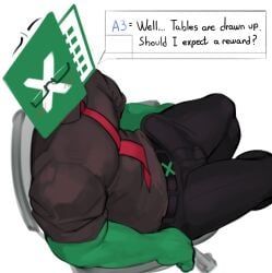 microsoft, kogito, blush, blush_lines, erection_under_clothes