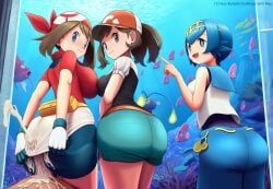 chinchou, elaine_(pokemon), lana_(pokemon), luvdisc, magikarp