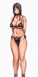 original, 1girls, bare_arms, bare_legs, big_breasts
