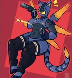 v1_(ultrakill), ultrakill, big_ass, cat_ears, cat_paw