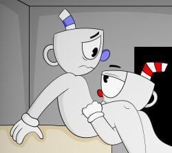 cuphead, mugman, cuphead_(game), lewdboiart_(artist), brothers