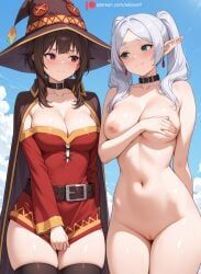 frieren, megumin, frieren_beyond_journey's_end, kono_subarashii_sekai_ni_shukufuku_wo!, konosuba