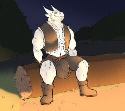 mythology, feralclaw, abs, anthro, armor