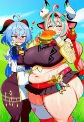 ganyu_(genshin_impact), varesa_(genshin_impact), genshin_impact, kortai, ass
