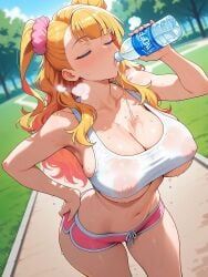 galko, oshiete!_galko-chan, 1female, 1girl, areolae