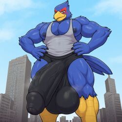 falco_lombardi, nintendo, star_fox, anthro, avian_humanoid