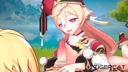 aether_(genshin_impact), yanfei_(genshin_impact), genshin_impact, hoyoverse, mihoyo