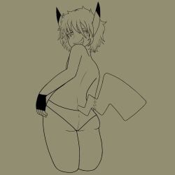 pikachu, soaring, ass, femboy, gay