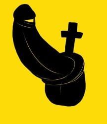 synisterstrokes, balls, black_and_yellow, disembodied_penis, female_symbol
