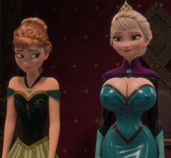 anna_(frozen), elsa_(frozen), disney, frozen_(film), fake_ruidx