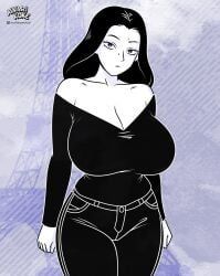 marjane_satrapi, persepolis, alvarikokearte, 1girls, bare_shoulders