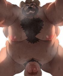scruffy_(scruffybeast), whitebeast20, anthro, arm_hair, aroused