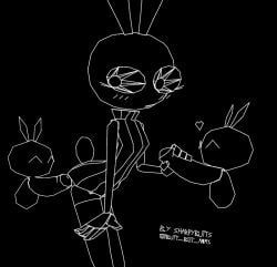 vibri, vib-ribbon, sharpybutts, 4_fingers, ^_^