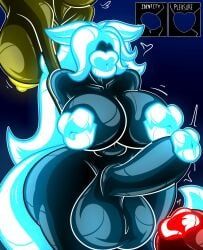 cursed_fleshlight_(gorila_invisible), gorila_invisible_(artist), 1futa, 2girls, big_lips