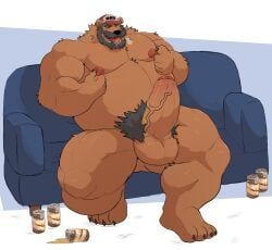 scruffy_(scruffybeast), vitashi, alcohol, anthro, aroused
