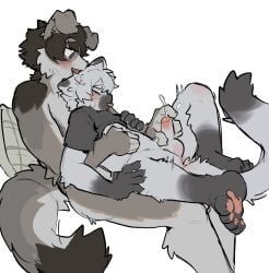 mintza_bo, anthro, anthro_on_anthro, balls, blue_eyes