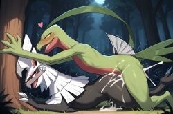 grovyle, pokemon_(species), silvally, creampie, cum_in_pussy