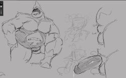 king_spade, tenna_(deltarune), deltarune, undertale_(series), blushing