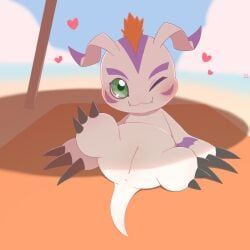 digimon_(species), gomamon, bandai_namco, digimon, anus