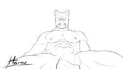 abs, anthro, big_penis, canid, canine