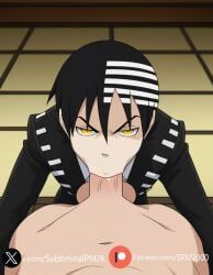 death_the_kid, soul_eater, spm2000, male, oral