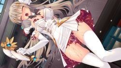 sacred_claire, tierna_aeride_throne, genseishinki_sacred_virth, yuugure_pairo, ahoge