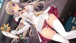 sacred_claire, tierna_aeride_throne, genseishinki_sacred_virth, yuugure_pairo, ahoge