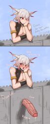gbgtgm, 1boy, big_penis, blush, english_text