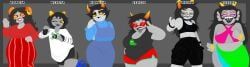 aradia_megido, feferi_peixes, kanaya_maryam, nepeta_leijon, terezi_pyrope