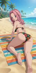mimi_tachikawa, digimon_adventure_02, bikini, looking_at_viewer, on_fours