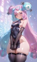 iono_(pokemon), pokemon, slombert, bottom_heavy_female, breast_cutout