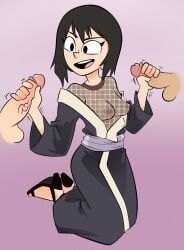 shizune, naruto_(series), joshin, 1girl, 2boys