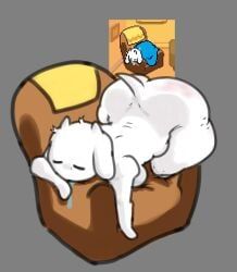 deltarune, dibujobienraro, 1girls, armchair, ass