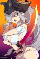 makoto_(blue_archive), blue_archive, revolverwingstudios, 1girls, angry