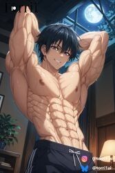 sung_jin_woo, solo_leveling, torri1, 1boy, abs