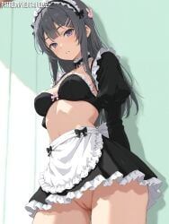 sakurajima_mai, hentaihell, bangs, dark_grey_hair, female