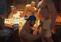 celery_man6, celeryman, 4boys, backwards_baseball_cap, balls